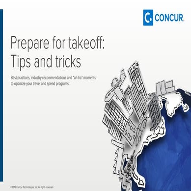 WW Tip Sheet- Industry Tips and Tricks from Concur
