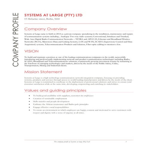 System at Large Profile | PDF