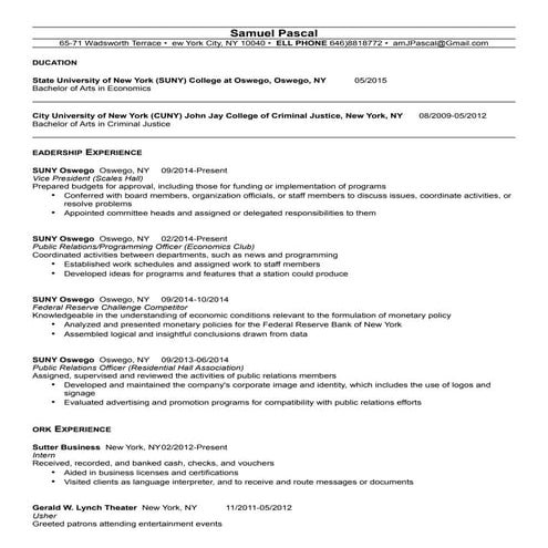 Resume | DOC