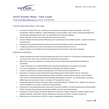Sunil Kumar Raju_Software Testing (1) | PDF