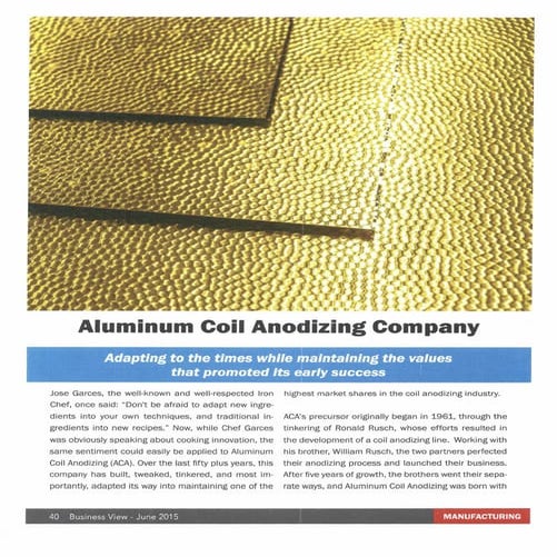 Business View Magazine Article