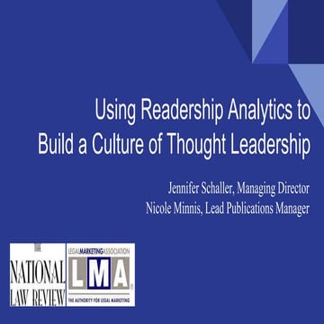 FINAL LMA Philly January 2017 - Using Readership Analytics to Build a Culture...