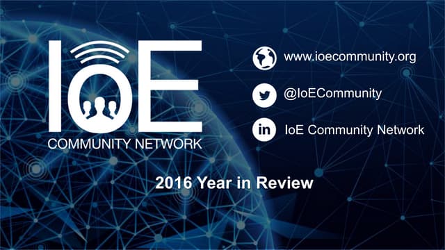 IoE Perth - Global update - Dec 5th 2016