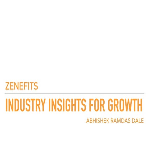 Strategies for Growth for Zenefits
