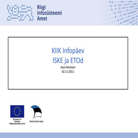 ISKE ja ETO-d (Aare Reintam)