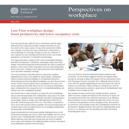 JLL Perspective on workplace