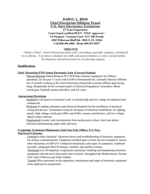 daryl bess resume aug