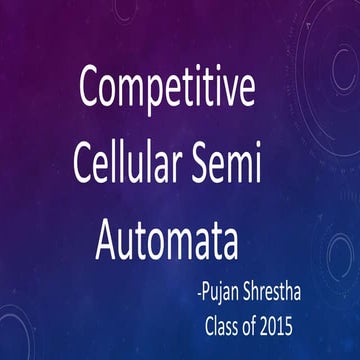 Competitive cellular semi automaton poster