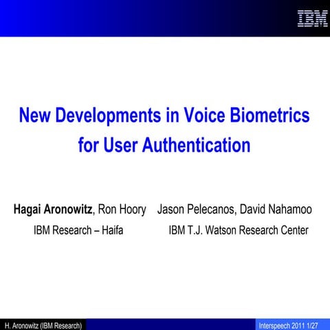Speaker Authentication - Interspeech 2011_v3