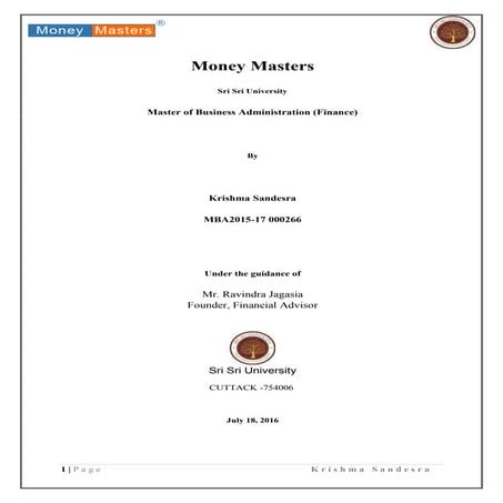 krishma sip report | PDF