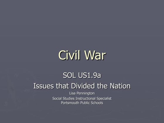 Causes of the Civil War: Sectionalism & States' Rights | PPT ...