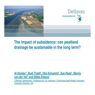 The impact of Subsidence: Can Peatl...