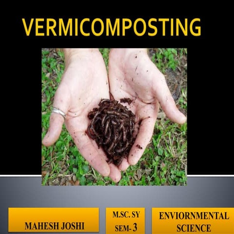 9 april 2015 Vermicomposting Env- 405