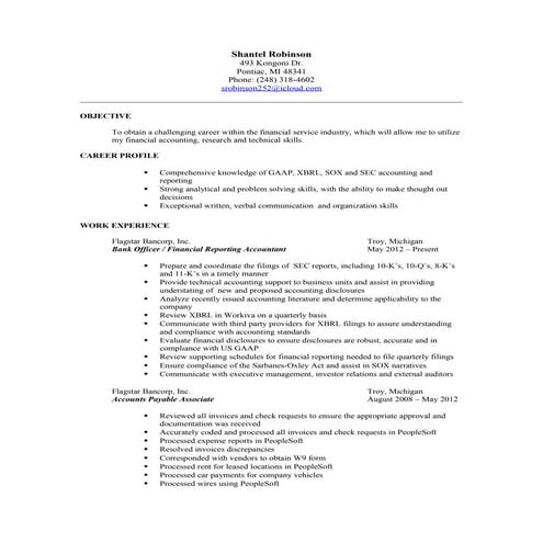 General Accountant Resume | DOCX