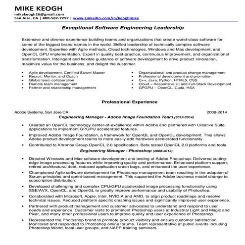Mike Keogh resume