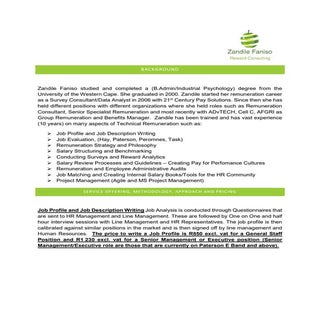 Zandile Faniso Reward Consulting - ...