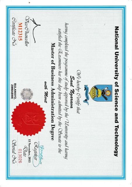 B.Tech degree certificate | PDF