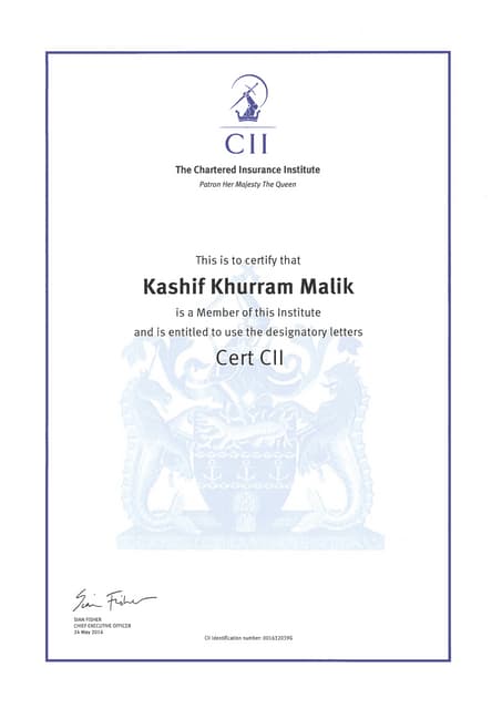 certificate cii