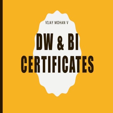 DATA WAREHOUSE AND BUSINESS INTELLIGENCE