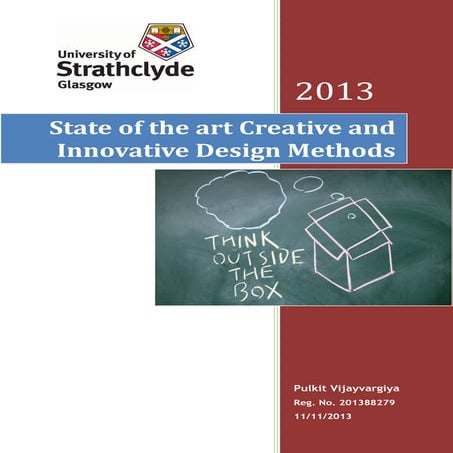 State of the art creative and innovative design methods