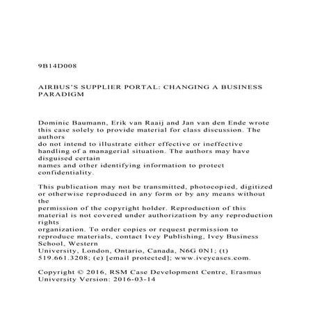  9B14D008  AIRBUS’S SUPPLIER PORTAL CHANGING A BUSINE.docx