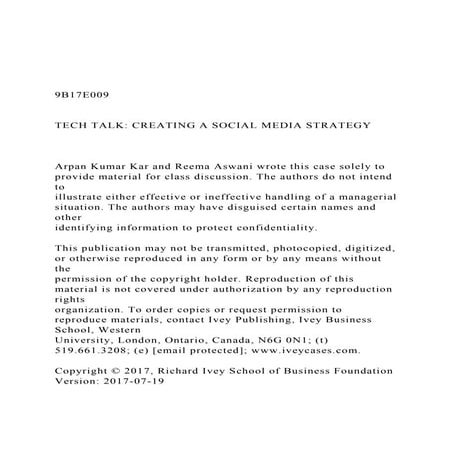  9B17E009 TECH TALK CREATING A SOCIAL MEDIA STRATEGY .docx