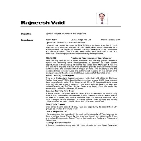 Resume Rajneesh B2B