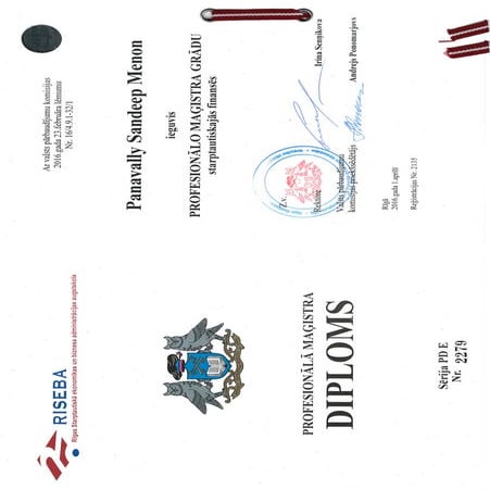 Masters Certificate | PDF