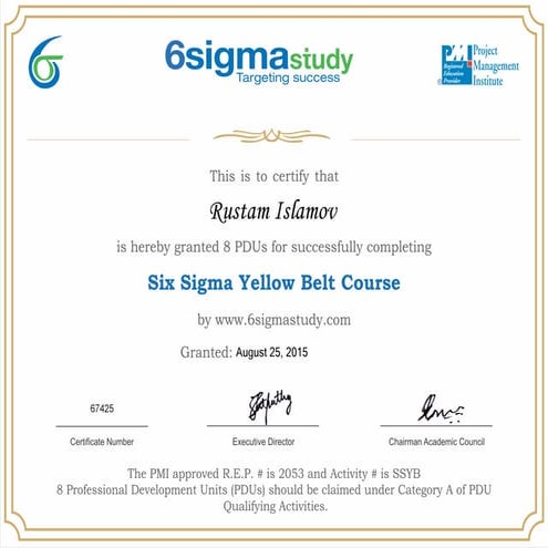 Yellow Belt SIX SIGMA