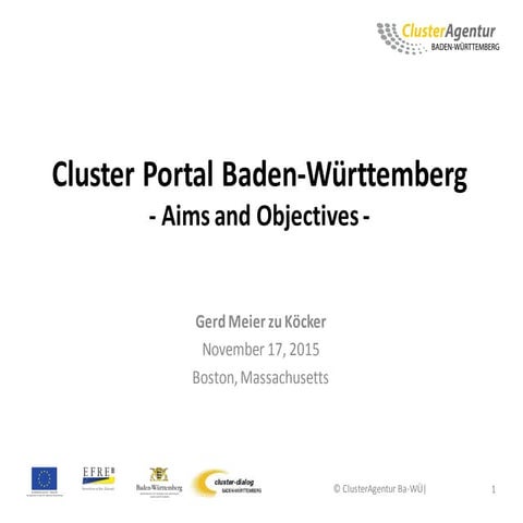 Cluster Portal Baden-Württemberg
