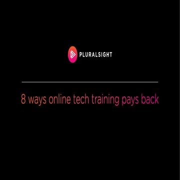 1 ROI 8 ways online tech training pays back