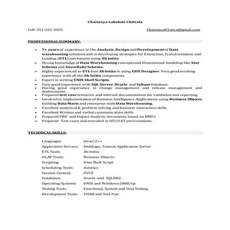 Chaitanya_updated resume