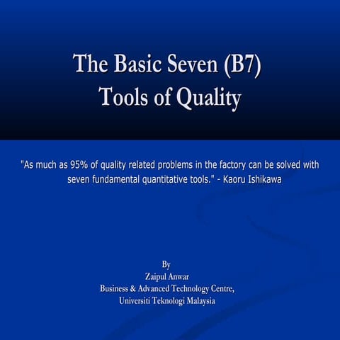 9 basic seven tools of quality | PPT