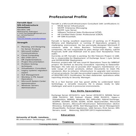 Final IT Profile v3 | PDF