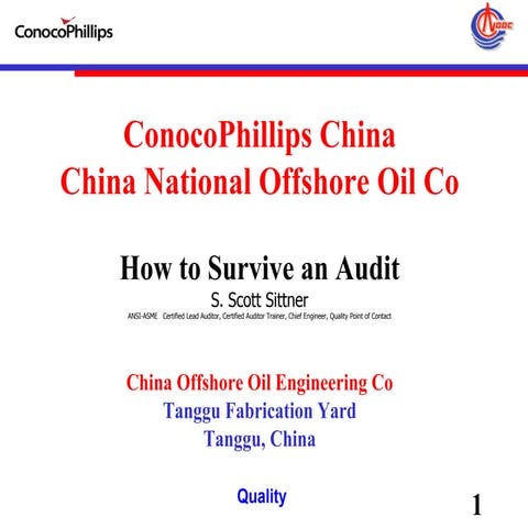 1.8.0 SITTNER CONOCO TRAIN HOW TO SURVIVE AN AUDIT