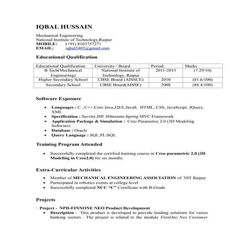 IQBAL HUSSAIN_Resume
