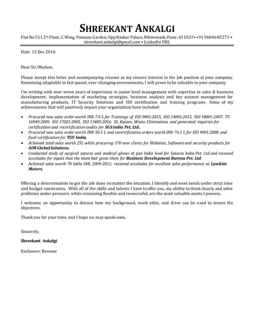 Cover letter-