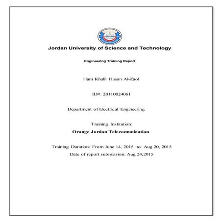 Internship report | DOCX