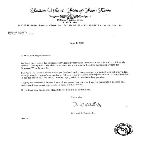 Patron Letter of thanks | DOCX