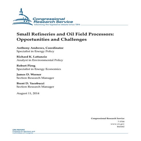 R43682 Smal Refineries and Oilfield Processors