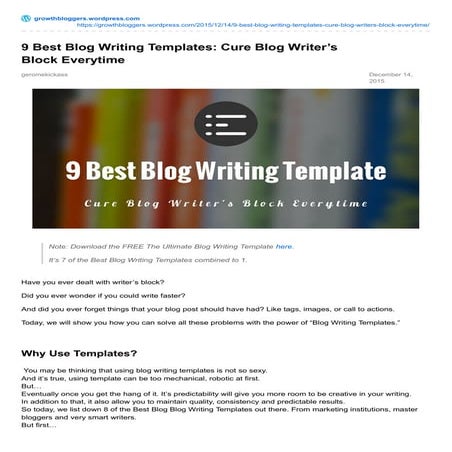 9 best blog writing templates 