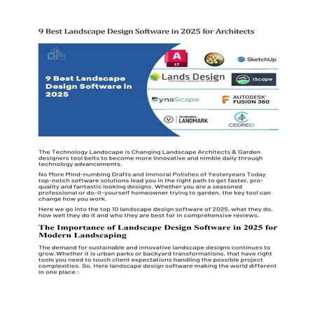 9 Best Landscape Design Software in 2025 for Architects.