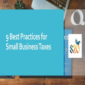 9 Best Practices for Small Business Taxes