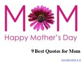9 best quotes for mother's day