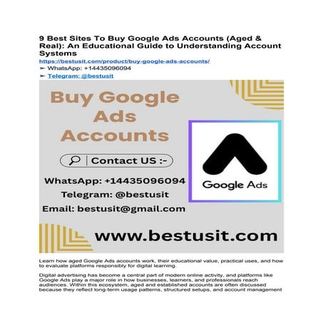 9 Best Sites To Buying Google Ads Accounts (Aged & Real)_ An ...