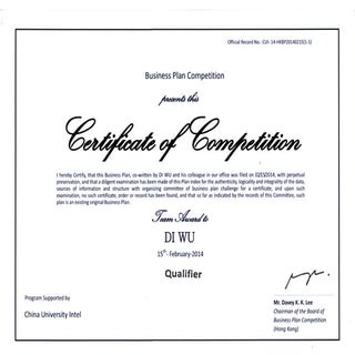 Certificate from Prudential