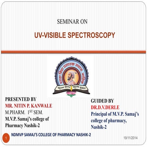 SEMINAR ON UV SPECTROSCOPY