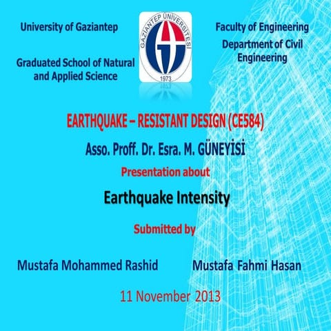 Earthquake Intensity