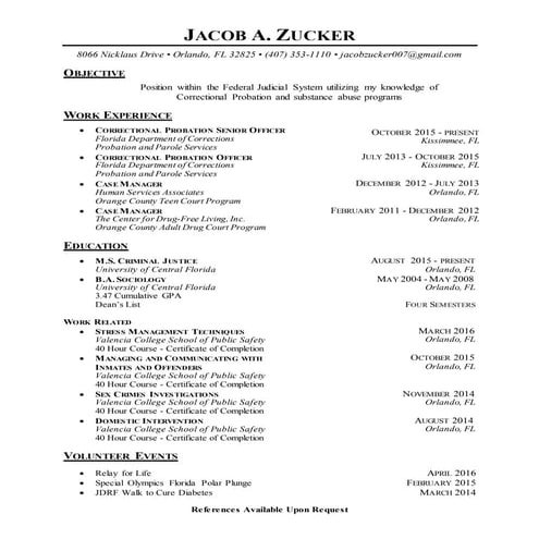 United States Probation Officer — Tampa September 30, 2025 | PDF