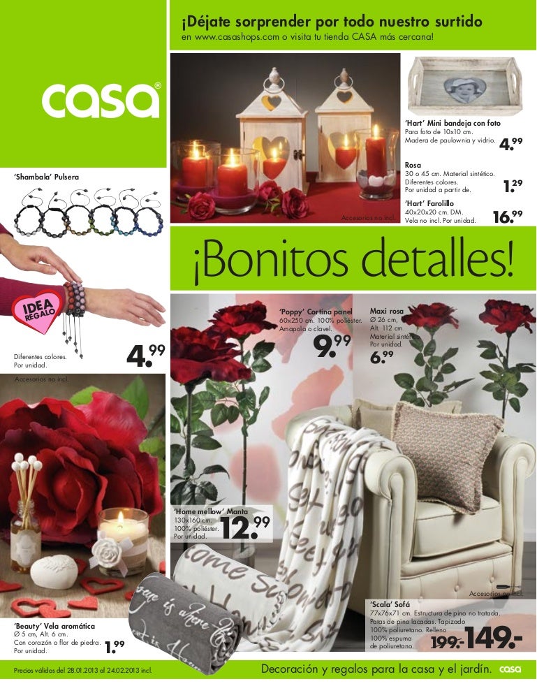 Leaflet CASA Spain Jan 2013 COJIN 35X50 ROMANTICA ROJO 500 COMP » Mi Casa, Cosas de casa